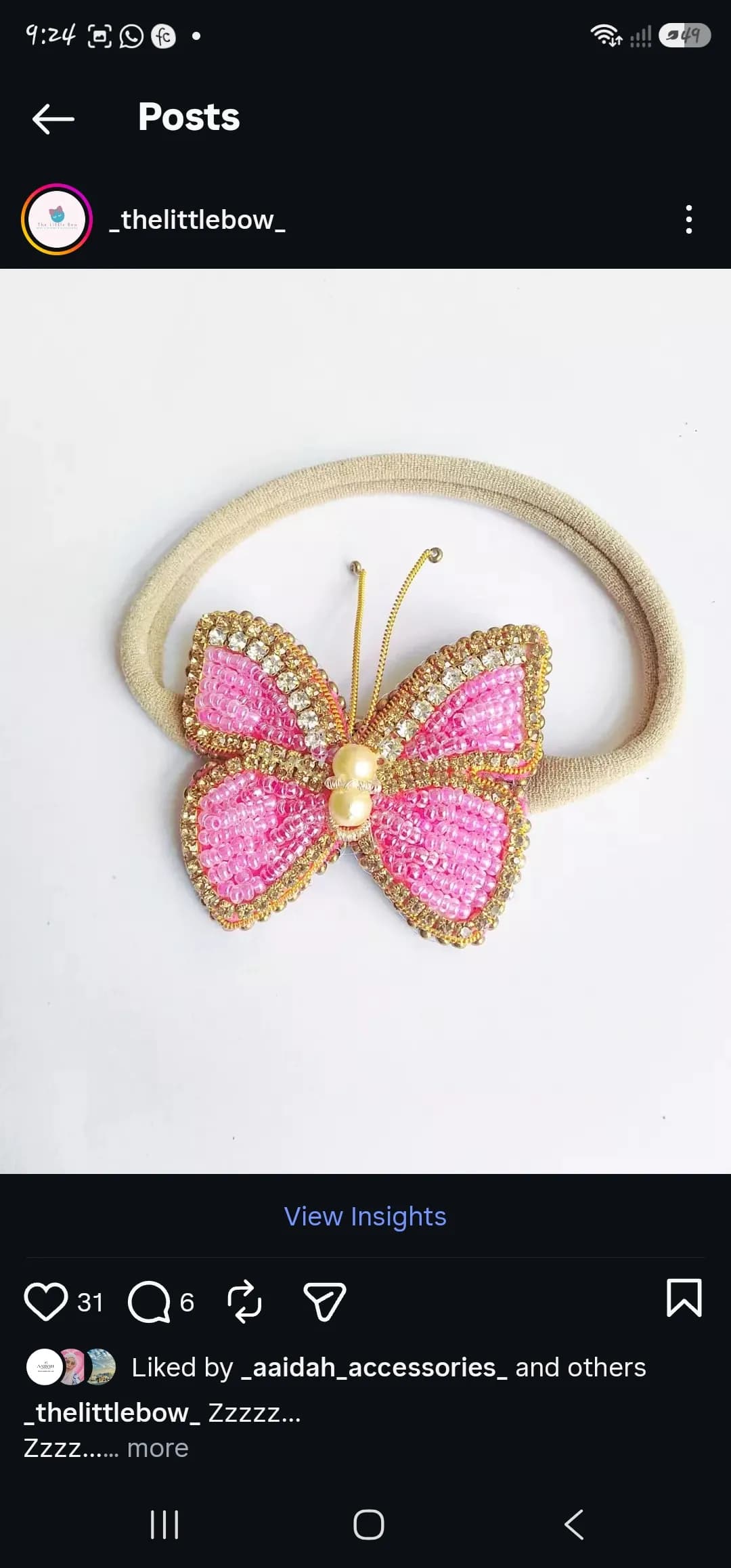Butterfly headband
