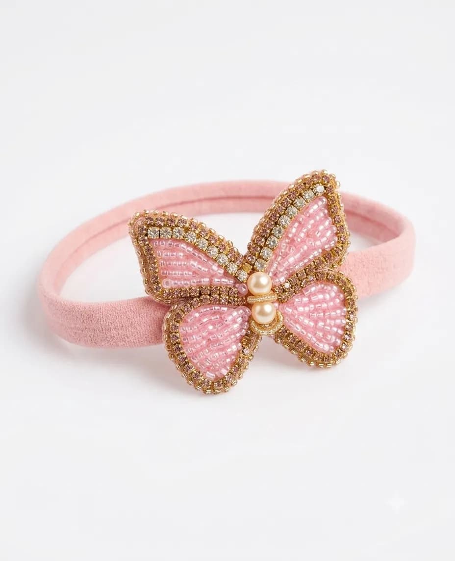 BabyPink Butterfly headband