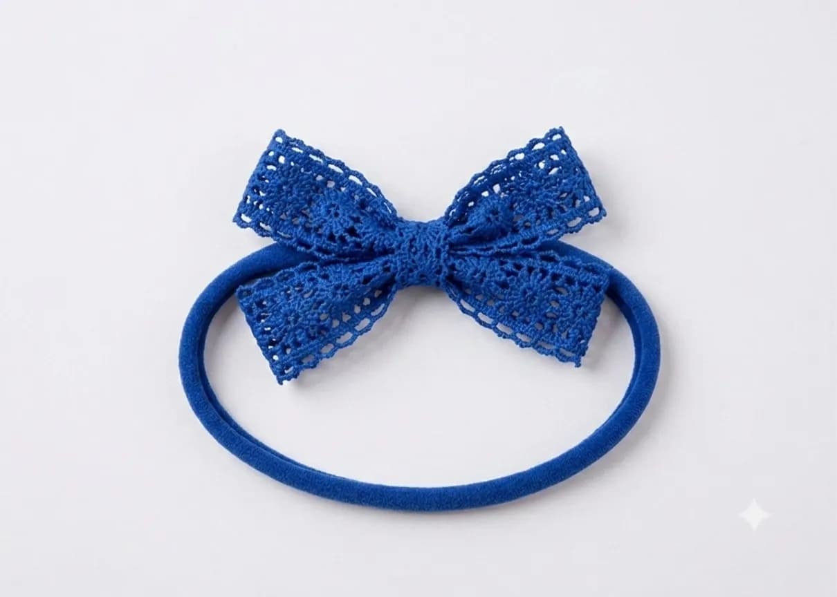 Lace bow headband