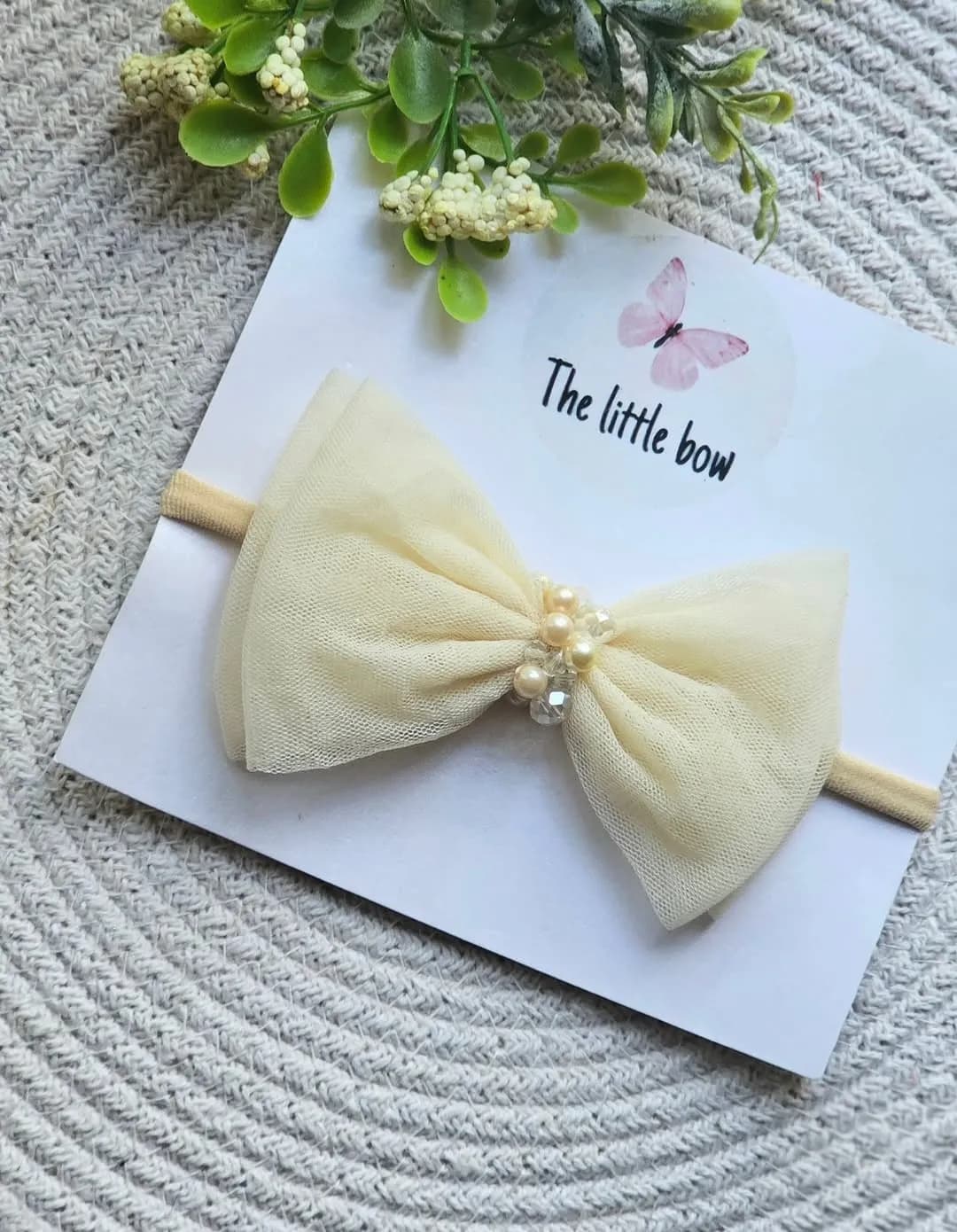 Ivory/cream Beaded Headband
