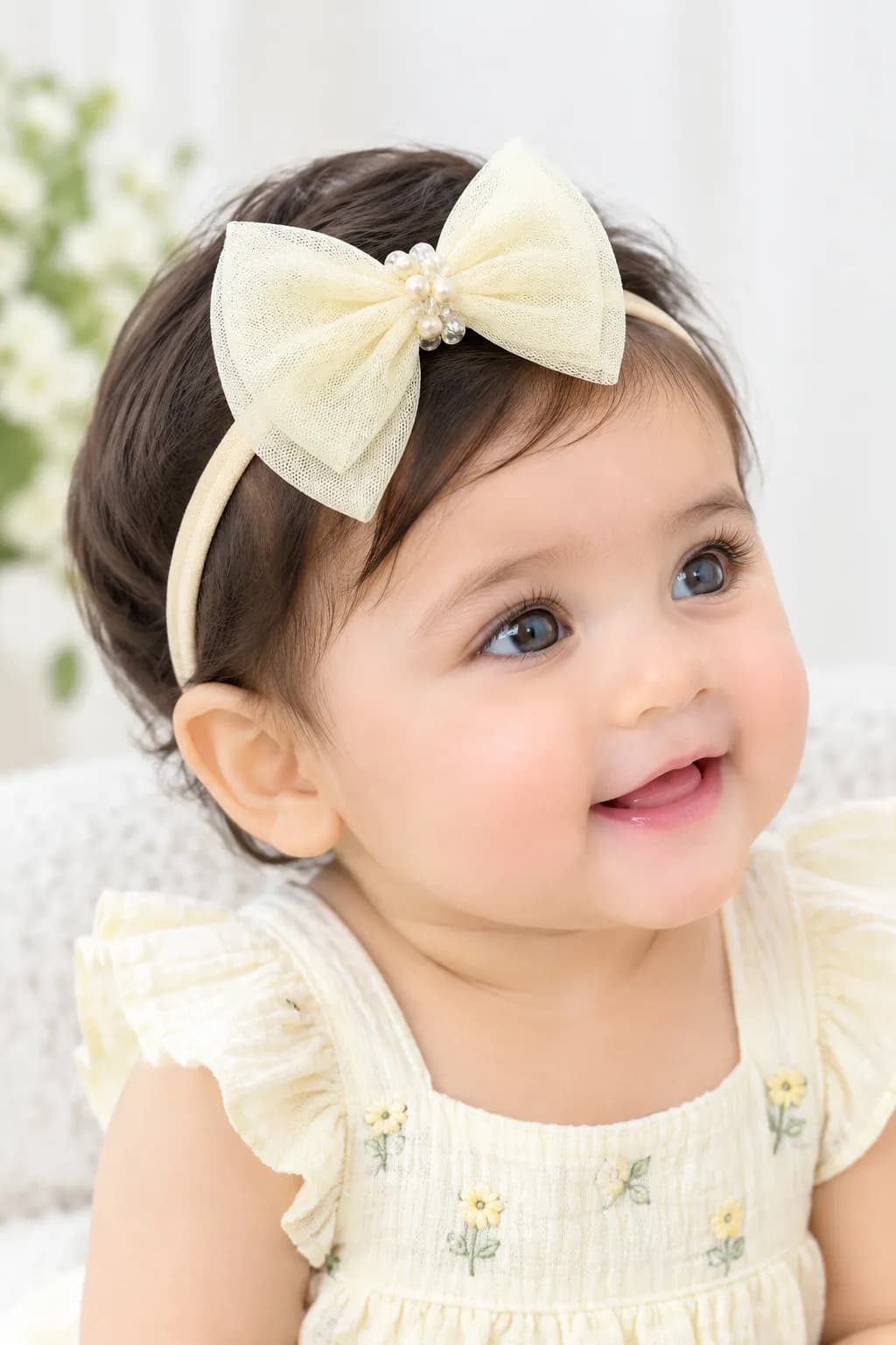 Ivory/cream Beaded Headband