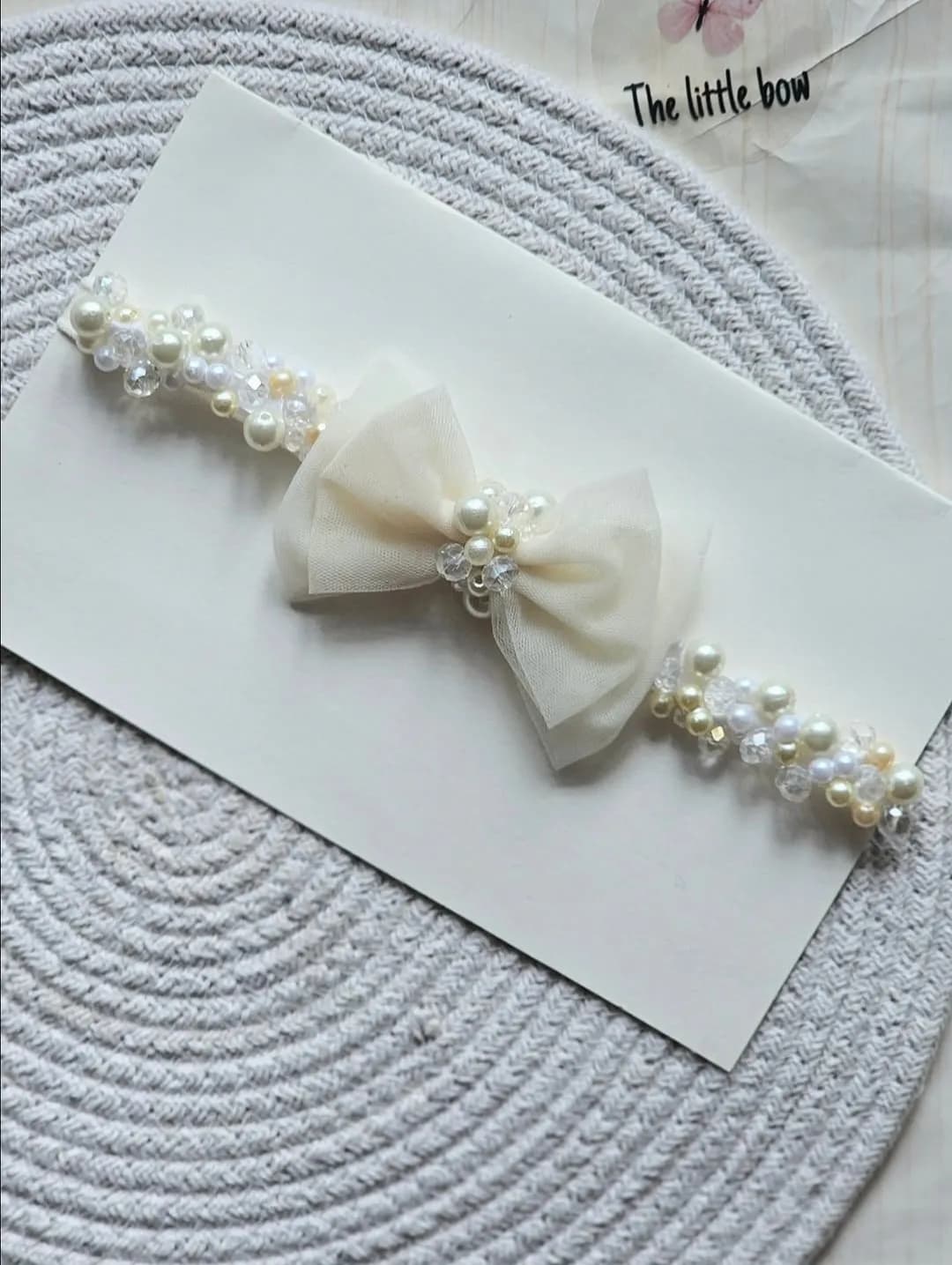 Pearl bow headband