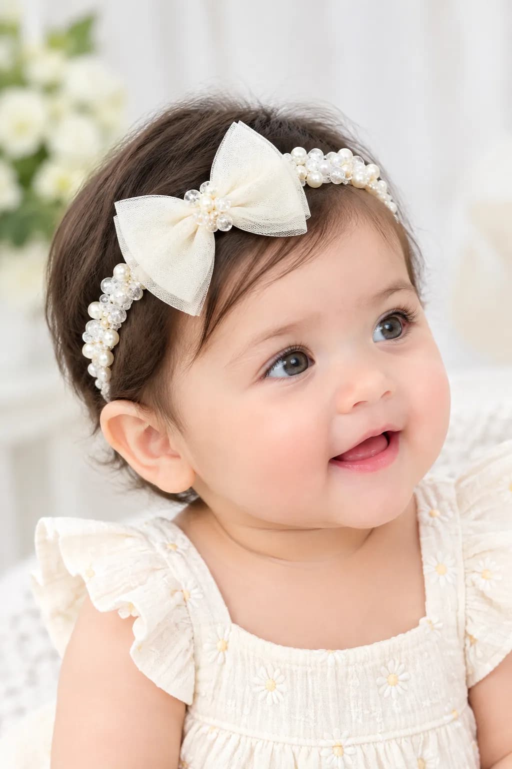 Pearl bow headband
